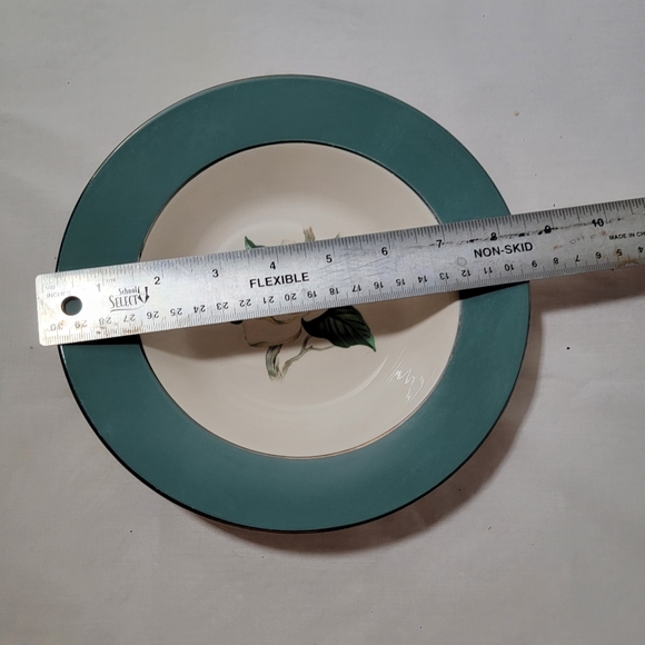 Vntg Homer Laughlin Cavalier Green Salad Bowl Gardenia Print B53N5 Replacement - Picture 4 of 4